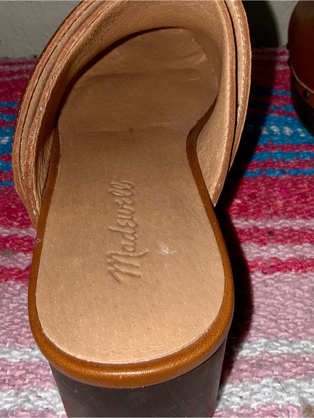 Madewell The Cecily Clog in Oiled Leather Size 6.5 English Saddle NWOB $168 - Picture 7 of 16